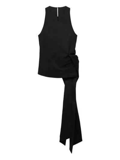 Dorothee Schumacher Bow-detail Draped Top In Black