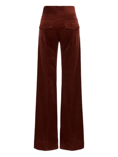 Dorothee Schumacher Twisted Structure Corduroy Flared Pants In Red