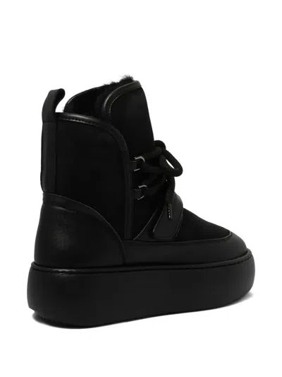 Barracuda Lace-up Platform Boots In Black