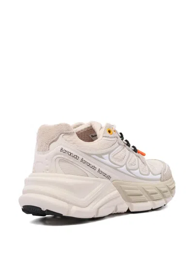 Barracuda Round-one Sneakers In Technical Fabric And Suede In Neutral