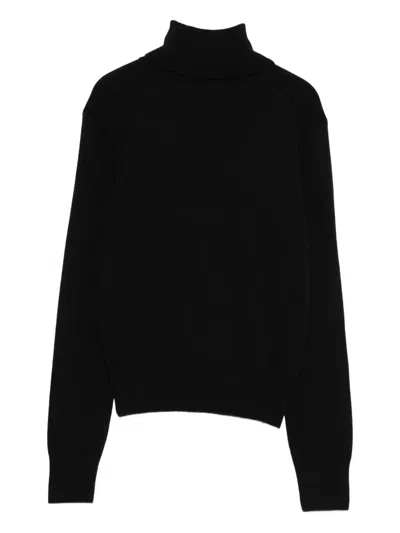 Ami Alexandre Mattiussi Ami Paris Black Wool Sweater In Black