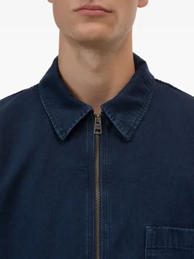 正面拉链胸袋衬衫