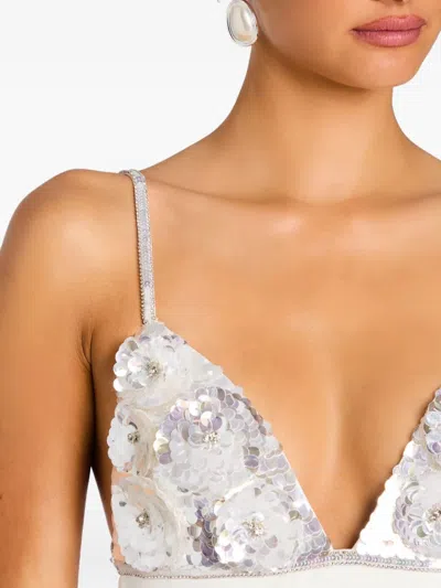 Retroféte Oline Sequin-embellished Maxi Dress In White