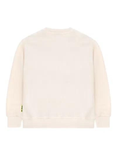 Barrow Diagonal-logo Sweatshirt In Neutral