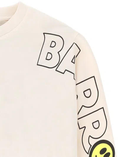Barrow Diagonal-logo Sweatshirt In Neutral