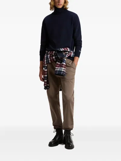 Woolrich Lambswool Turtleneck Sweater In Blue