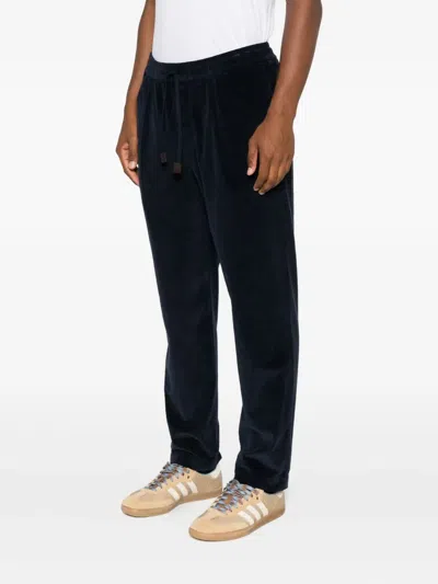 Jacob Cohen Drawstring Corduroy Trousers In Blue