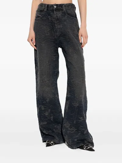 Diesel Vintage Inspired D-sire Denim Trousers In Gray