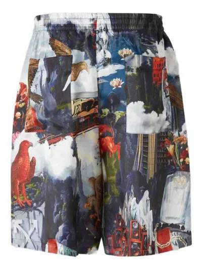 Off-white All-over Printed Bermuda Shorts In Multi