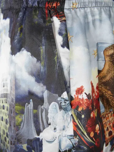 Off-white All-over Printed Bermuda Shorts In Multi