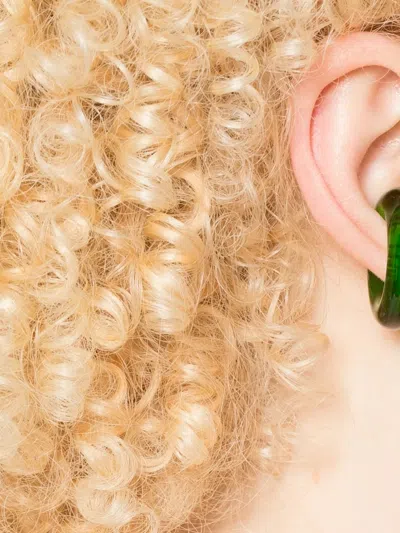 Fiorucci Translucent Ear Cuff In Green