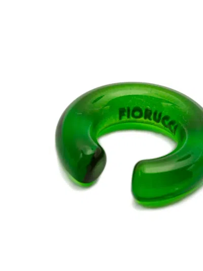 Fiorucci Translucent Ear Cuff In Green