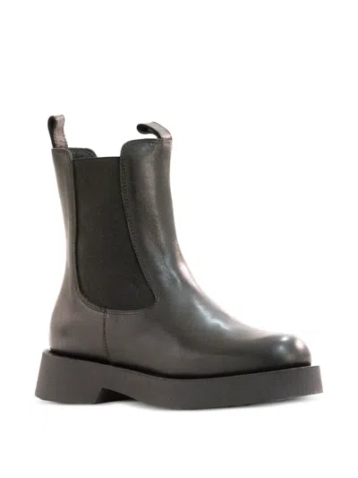 Poeve Elastic-panel Boots In Brown