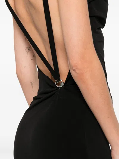 Coperni Knee Length Dress Cowl Neck In Black