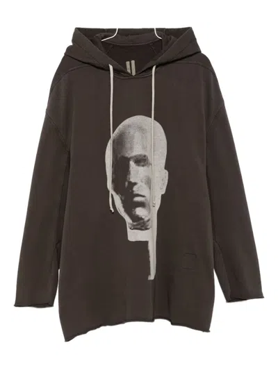 Rick Owens Drkshdw Peter Hoodie In Gray