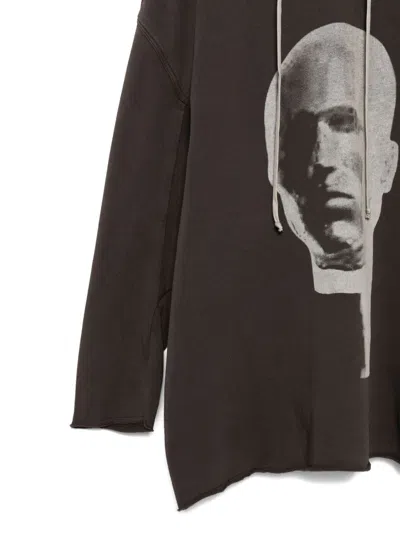 Rick Owens Drkshdw Peter Hoodie In Gray
