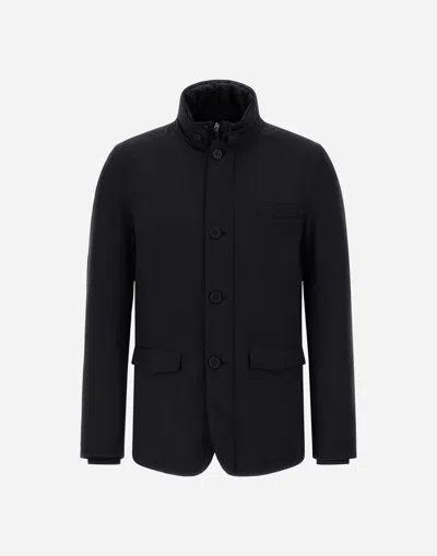 Herno Blazer With Bib In 2-layer Windstopper In Black