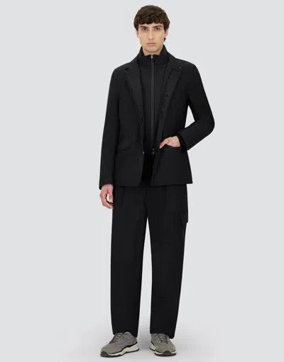 Herno Blazer With Bib In 2-layer Windstopper In Black