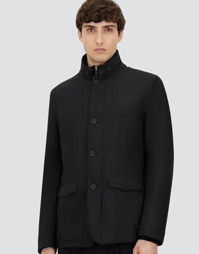 Herno Blazer With Bib In 2-layer Windstopper In Black