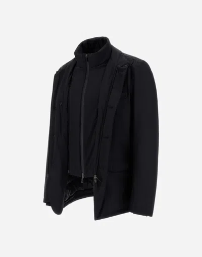 Herno Blazer With Bib In 2-layer Windstopper In Black
