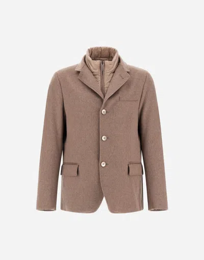 Herno Blazer In Pure�cashmere In Brown