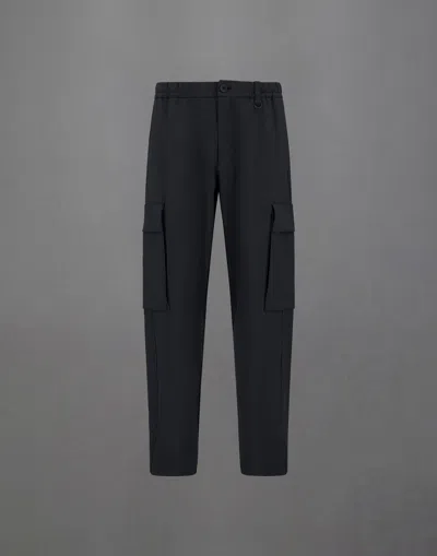 Herno Laminar Cargo Trousers In Comfort Tech In Black