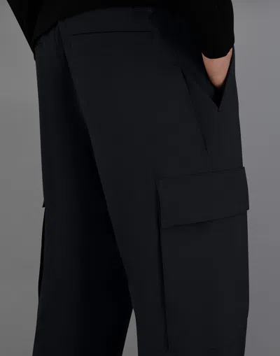 Herno Laminar Cargo Trousers In Comfort Tech In Black