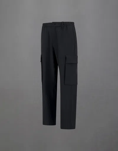 Herno Laminar Cargo Trousers In Comfort Tech In Black