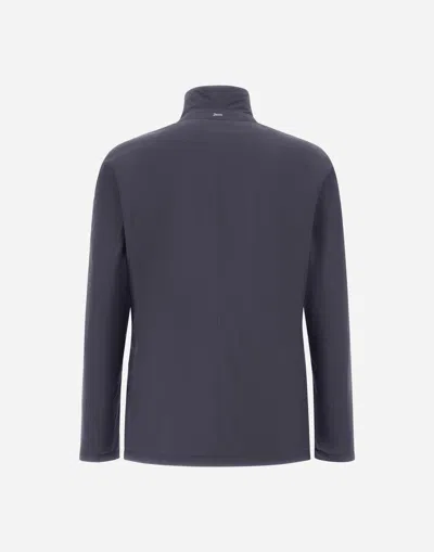 Herno Padded Jacket With High Neck And Pockets In Blue