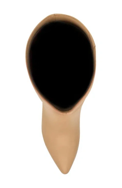 Nine West Peachey Pointed Toe Knee High Boot In Gold