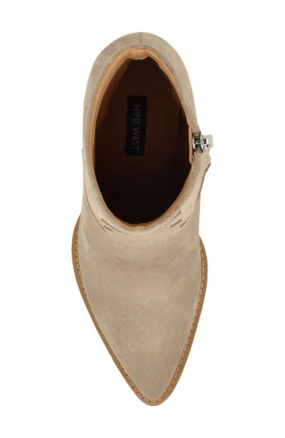 Nine West Taytay Pointed Toe Bootie In Neutral