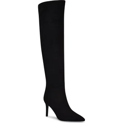 Nine West Women's Gerty Tall Pointy Toe Stiletto Boots In Black