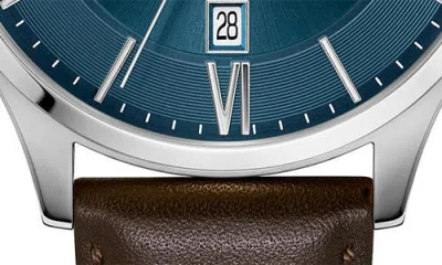 Hugo Boss Brown Leather Dress Watch In Brown