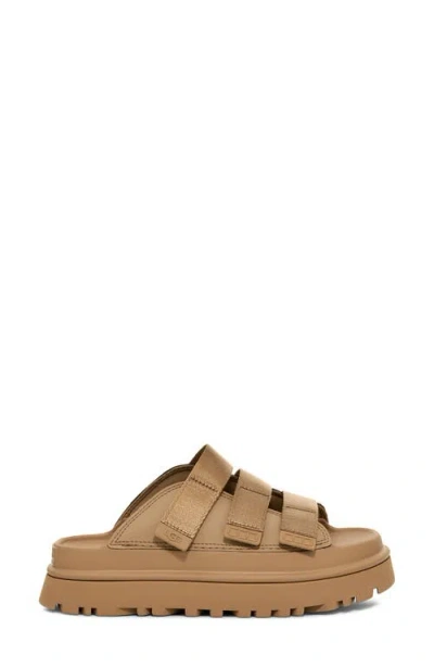Ugg Goldenglow Dark Sand Sandal In Brown
