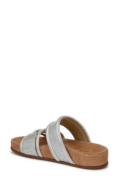 Sam Edelman Rowan Platform Slide Sandal In Silver