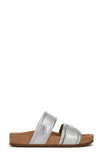 Sam Edelman Rowan Platform Slide Sandal In Silver