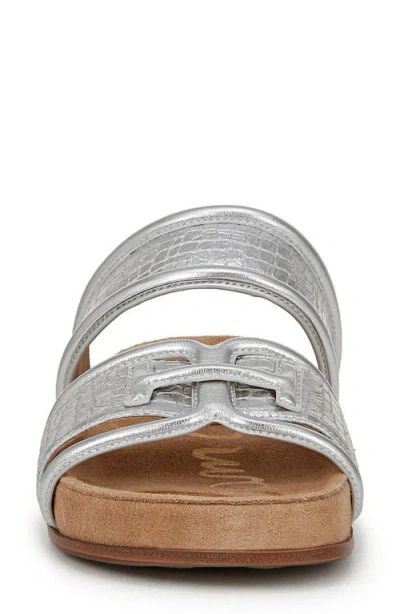 Sam Edelman Rowan Platform Slide Sandal In Silver