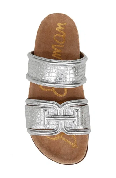 Sam Edelman Rowan Platform Slide Sandal In Silver