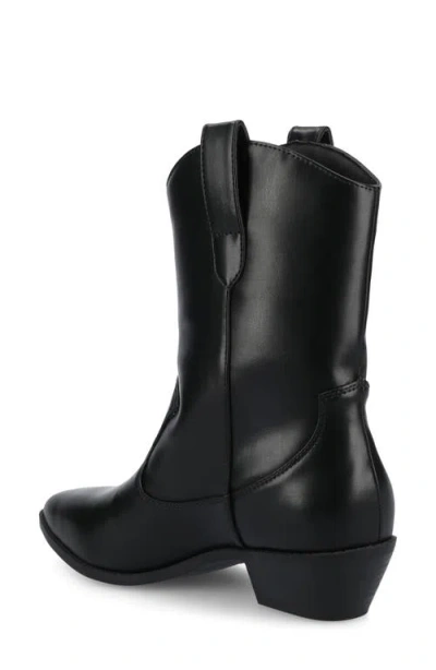Journee Collection Womens Fritzie Block Heel Booties In Black