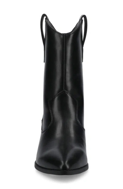 Journee Collection Womens Fritzie Block Heel Booties In Black