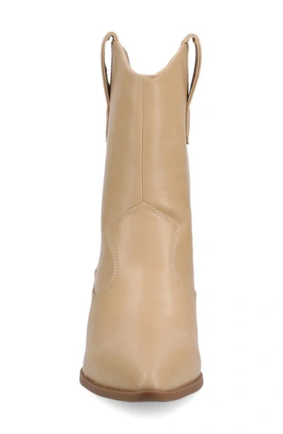 Journee Collection Womens Fritzie Block Heel Booties In Brown