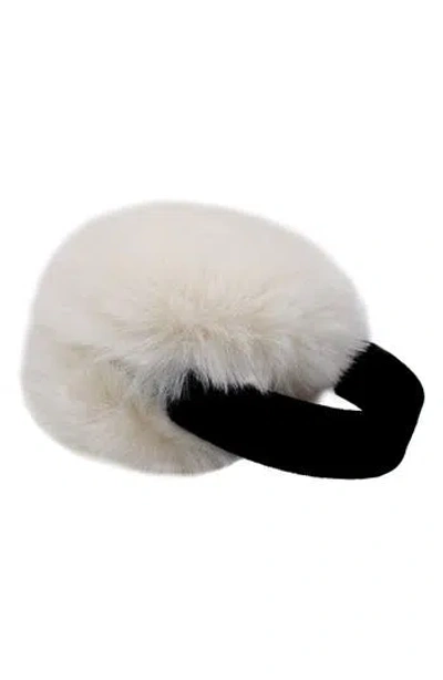 Surell Faux Fur & Velvet Earmuffs In Neutral