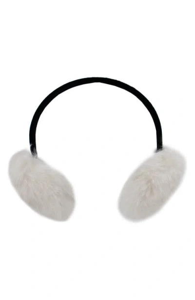 Surell Faux Fur & Velvet Earmuffs In Neutral