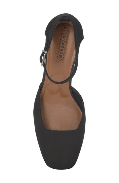 Lucky Brand Women's Kanira Square-toe Stacked Heel Pumps In Black