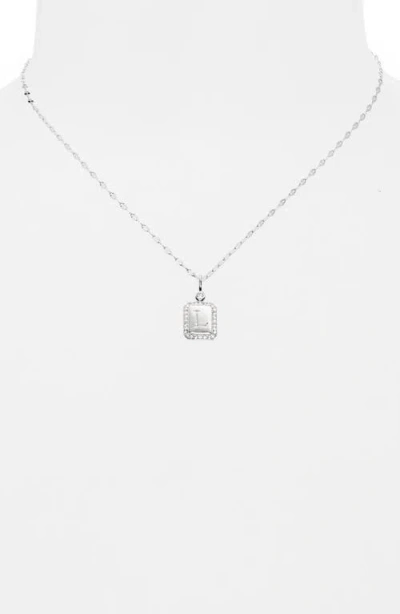 Leith Initial Pendant Necklace In Silver