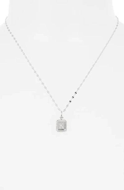 Leith Initial Pendant Necklace In Silver