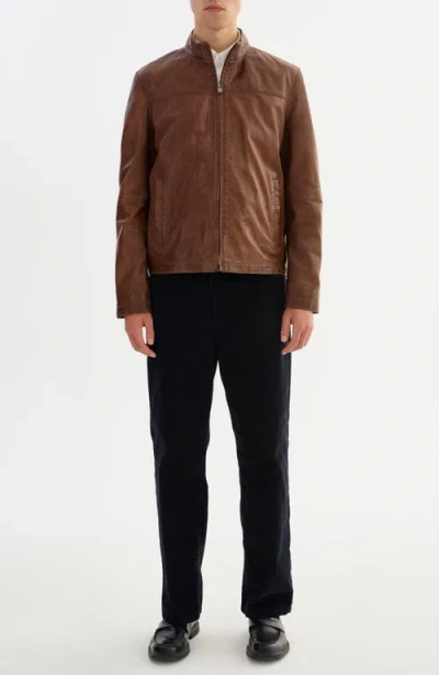 Regency Leather Jacket In Brown