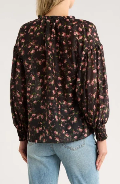 Alice And Olivia Julius Floral-print Cotton And Silk-blend Voile Top In Brown