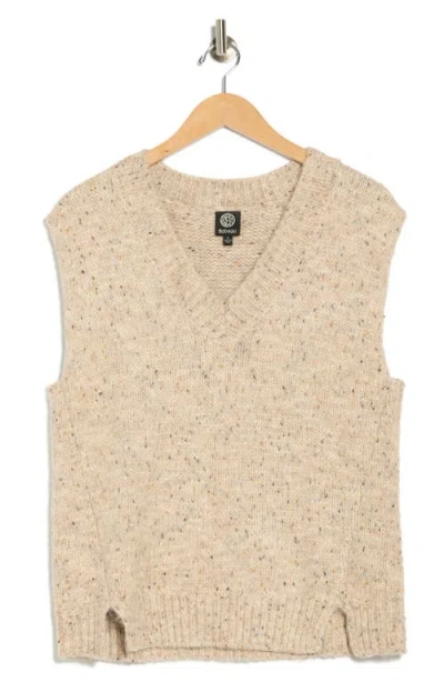 Bobeau Speckled Vest In Neutral