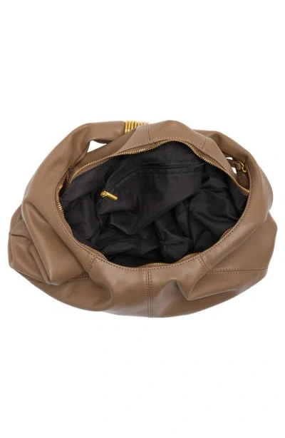 Collection Xiix Ring Detail Slouchy Hobo Bag In Brown